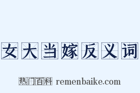 女大当嫁反义词是什么意思的图片